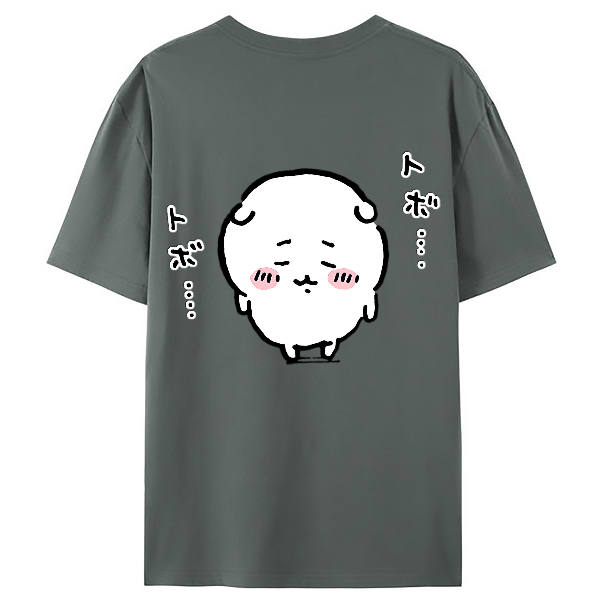 （画像用） ちいかわ ちいかわ Chii-kawa chiikawa 綿100％ メンズ半袖Tシャツ（バックプリント） 通気性